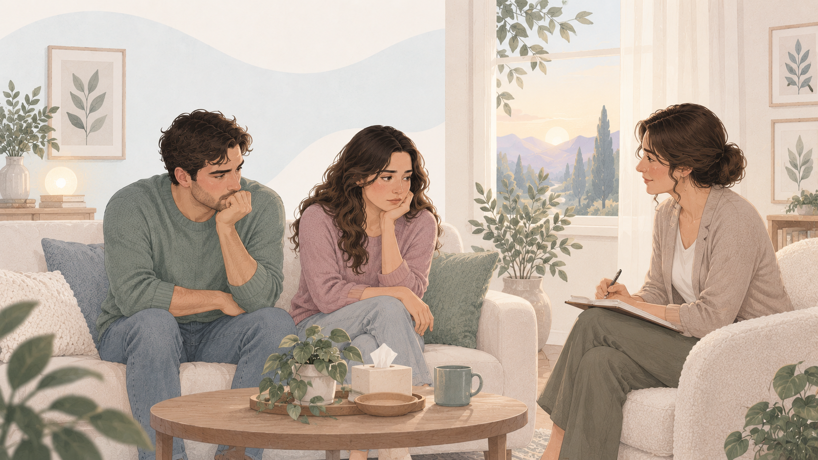 Pareja conversando para mejorar su comunicación y fortalecer su vínculo